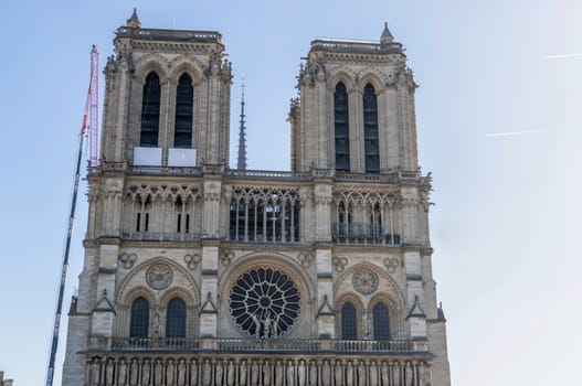 Newly restored Notre Dame Cathedral in Paris after the fire. Paris, France