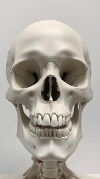 A human skull model for educational and anatomical study.
