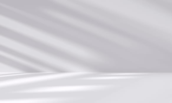 abstract white studio room with light and shadow from window background for product display presentation