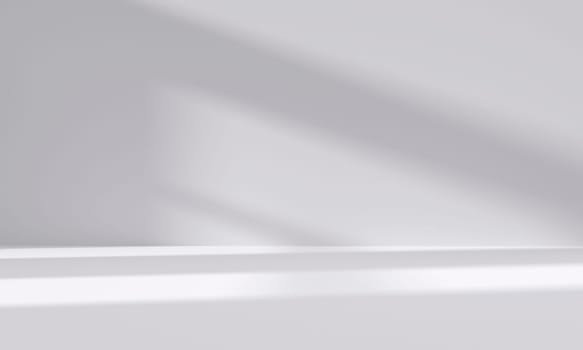 abstract white studio room with light and shadow from window background for product display presentation