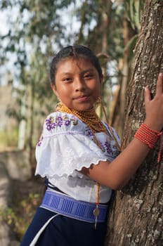Portrait of Nature's Friend: Indigenous Youth and the Enchanting Woods". High quality photo