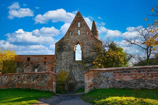 The Rosa Coeli monastery. Ancient catholic ruin of women monastery near Dolni Kounice - Czech Republic.