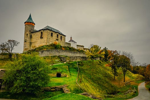 Kunetica mountain. A beautiful old castle in the Czech Republic - Europe.