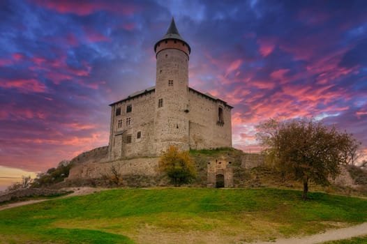 Kunetica mountain. A beautiful old castle in the Czech Republic - Europe.