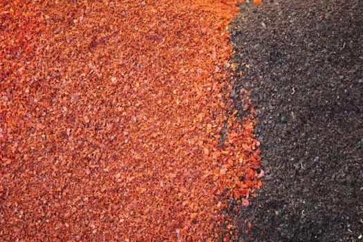 These vibrant spices in rich red and deep black hues are perfect for culinary inspiration