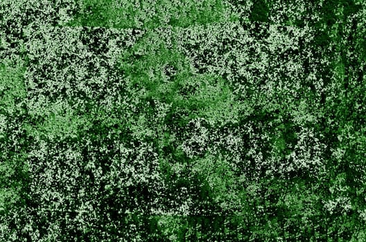 Abstract grunge background with green and dark spots on the surface close-up