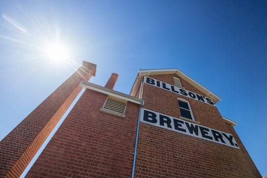 BEECHWORTH, AUSTRALIA - JANUARY 1 2025: Billson's Brewery in historic Beechworth town centre on a warm summer's day in Victoria, Australia on January 1st, 2025