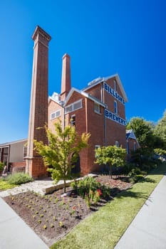 BEECHWORTH, AUSTRALIA - JANUARY 1 2025: Billson's Brewery in historic Beechworth town centre on a warm summer's day in Victoria, Australia on January 1st, 2025