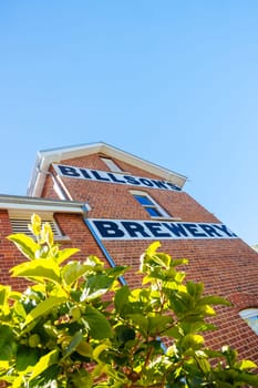 BEECHWORTH, AUSTRALIA - JANUARY 1 2025: Billson's Brewery in historic Beechworth town centre on a warm summer's day in Victoria, Australia on January 1st, 2025