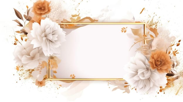 Watercolor abstract design for background of wedding or buzzy social media banner generative AI