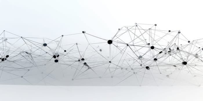 3D network connections with plexus design background wallpaper. Generative AI image weber.