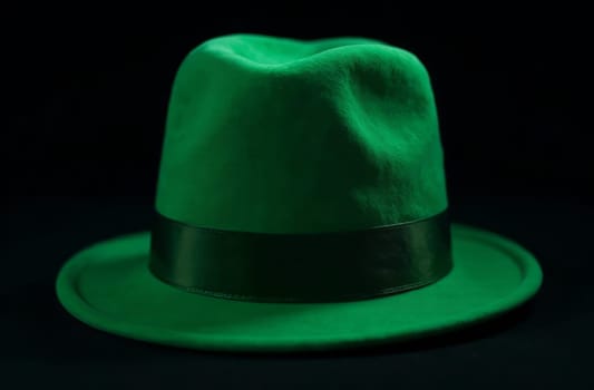 Green St. Patrick's Day hat isolated on a black background