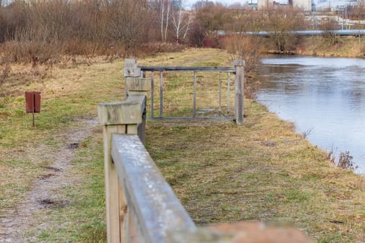 Shot of the river at autumn