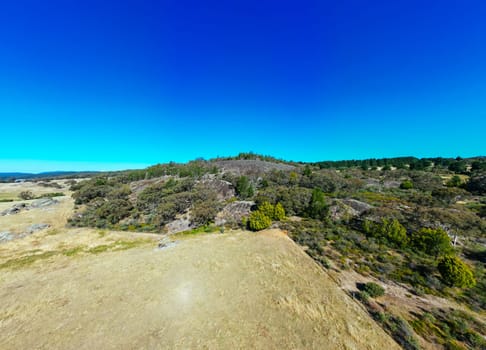 BEECHWORTH, AUSTRALIA - JANUARY 1 2025: Famous Flat Rock and landscape near Beechworth in Beechworth Historic Park in Australia on January 1st, 2025
