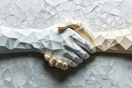 Handshake symbolizing trust, partnership, and successful collaboration. Ideal for themes of business, teamwork, and professional relationships.
