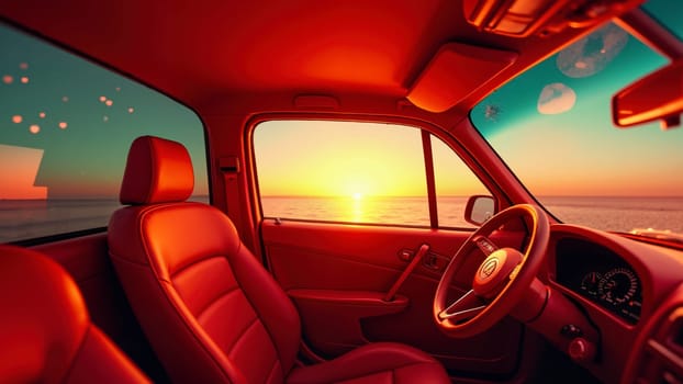 Self-driving car, view from the cockpit