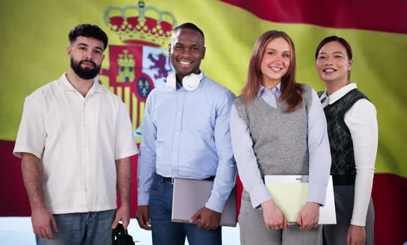 Spanish Language Student Class Or School. People Speaking