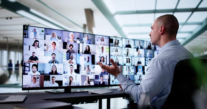 Online Video Conference Webinar On Computer