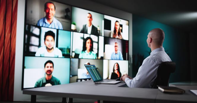 Online Video Conference Webinar On Computer
