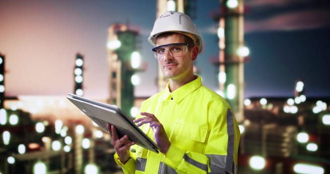 Happy Technician At Oil