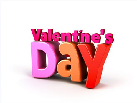 Valentines Day in pink and red hues with a clean white background, perfect for romantic and festive designs