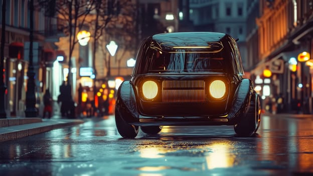 Luxuries Car on Road in the city, Wallpaper.
