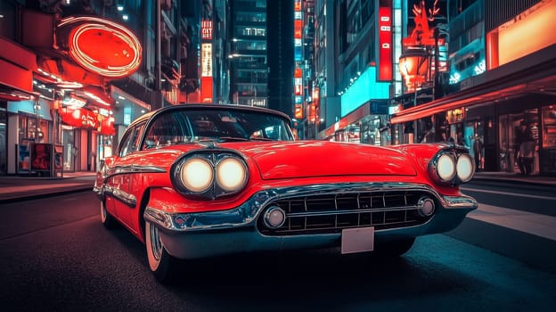 Luxuries Car on Road in the city, Wallpaper.