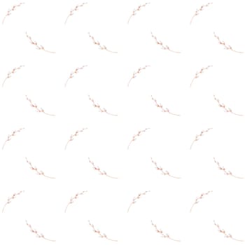 seamless watercolor pattern of willow branch. Easter elegant pattern for printing on textiles, tablecloths, bedspreads, napkins. Happy Easter festive pattern. High quality illustration