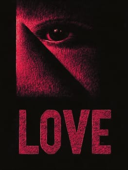A striking visual representation emphasizes the emotion of love with bold colors and shapes, encouraging deep reflection on personal connections.