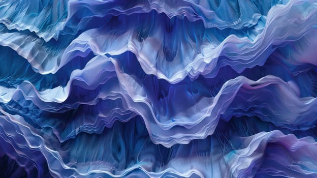 Blue violet liquid smooth waves abstract background. Generative AI design