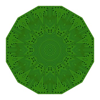 Kaleidoscope - abstract image created by multiple mirroring of the printed circuit