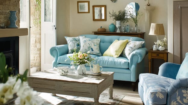 Country cottage decor, Cotswolds style interior design, furniture and home decor in elegant English country house style idea