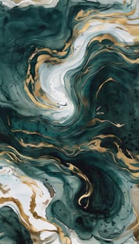 Eye-catching abstract design with fluid lines and radiant gold accents. Bold green tones blend harmoniously, evoking elegance and creativity, making it an ideal choice for contemporary art enthusiasts