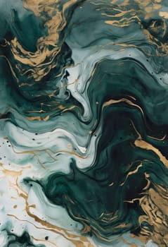 Captivating abstract piece with rich teal, golden hues. Unique fluid motion and intricate details inspire imagination, making it perfect for enhancing home decor or as standout art collection piece