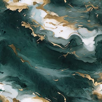 Captivating abstract piece with rich teal, golden hues. Unique fluid motion and intricate details inspire imagination, making it perfect for enhancing home decor or as standout art collection piece
