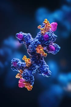 Macroscopic view of antibodies. Large globular proteins of blood plasma. Antiviruses