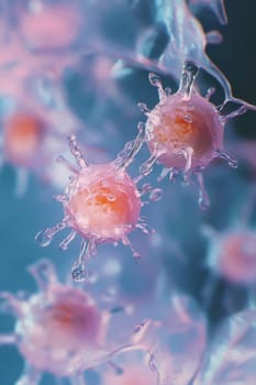 Macroscopic view of antibodies. Large globular proteins of blood plasma. Antiviruses