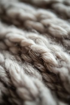 Close-up of wool yarn. Materials for light industry.