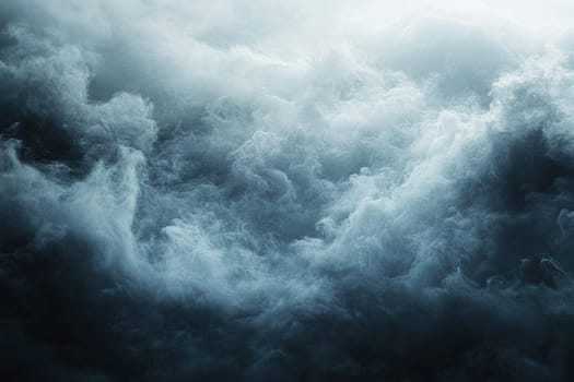 Very thick fog or smoke. Ink clouds in the water.