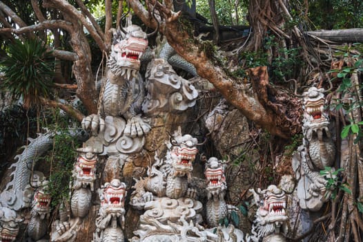Dragon Statue in the Marble Mountains of Da Nang, Vietnam.