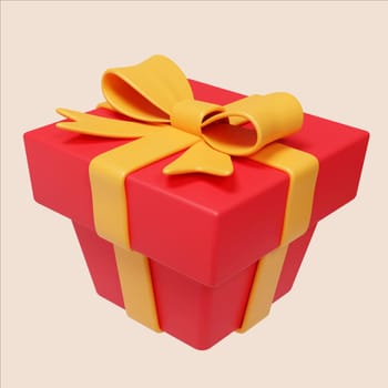 A festive 3D render of a colorful gift box celebrating the vibrancy of Chinese New Year.