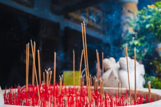 Senko aromatic incense on marble Mountains in Da Nang, Vietnam.
