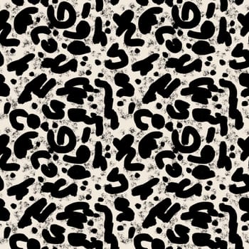 Seamless hand drawn beige brown abstract pattern. Monochrome geometric lines spirals dots curves. For modern minimalist decor wrapping paper textile wallpaper contemporary style. Midcentury modern print
