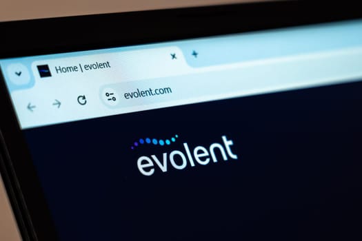 New York, USA - January 07, 2025: Evolent website displayed on computer screen showcasing healthcare services and value-based care solutions