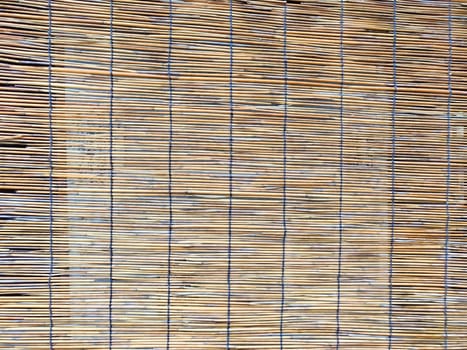 This textured background features natural woven materials, offering a simple pattern with ample space for text placement in design work.