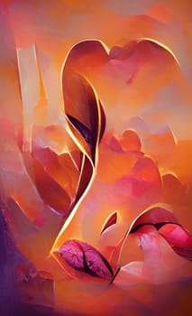 art picture abstract love red shade. High quality illustration