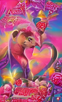 art picture abstract love red shade. High quality illustration