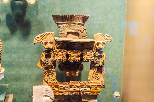 27.07.2024 Mexico City, Mexico: Artifact from the National Museum of Anthropology in Mexico City. Historic and cultural treasure showcasing Mexico rich pre-Columbian heritage. Anthropology, history, and education concept.
