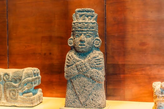 27.07.2024 Mexico City, Mexico: Artifact from the National Museum of Anthropology in Mexico City. Historic and cultural treasure showcasing Mexico rich pre-Columbian heritage. Anthropology, history, and education concept.