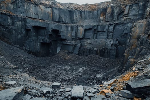 inactive coal quarry. Environmental pollution.